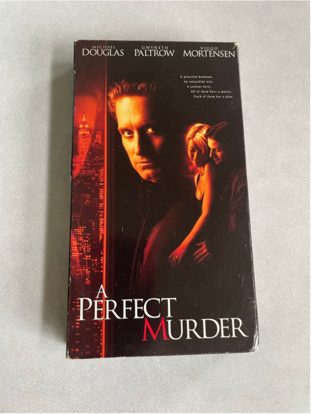 A Perfect Murder VHS Movie Warner Home Video One Size Black Red